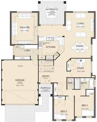 Livingstone-4-Bed House Plan-1