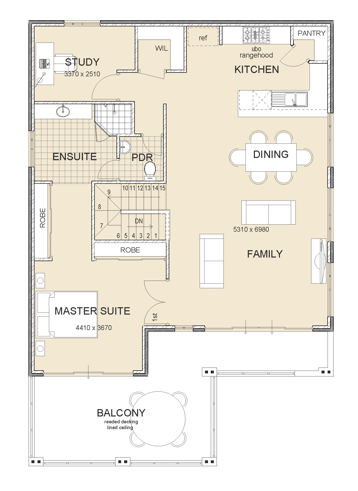 San Remo Series 1 Upstairs Living house plan
